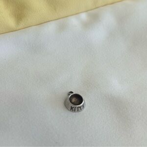 Silver 'Kitty' Cat Bowl Charm Pendant